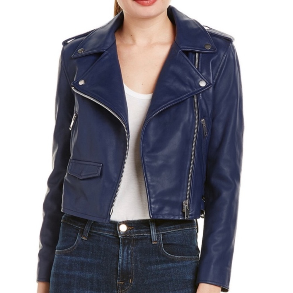 NWT Walter Baker lamb skin leather jacket